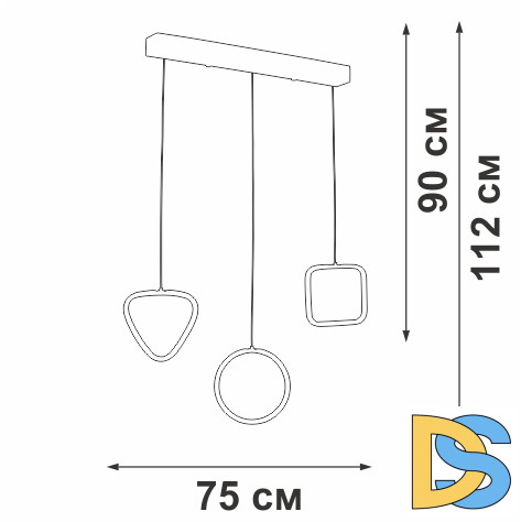Подвесной светильник Vitaluce V3048-0/3S