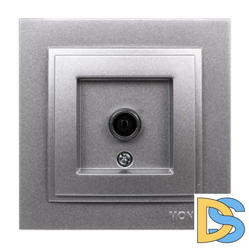 Розетка TV проходная Mono Electric Despina серебро 102-212105-137