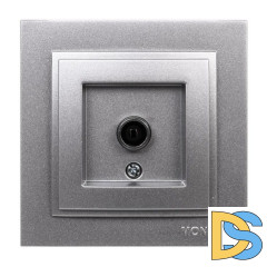 Розетка TV проходная Mono Electric Despina серебро 102-212105-137