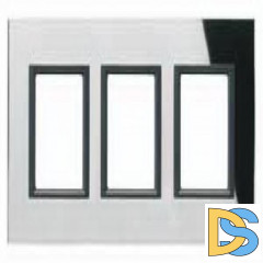 Рамка 3-ая (тройная), Стекло Черное, серия UNICA TOP/CLASS, Schneider Electric