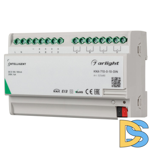 Конвертер Arlight KNX-710-0-10-Din (230V, 4x0/1-10, 4x16A) 025680