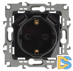 Розетка 2P+E со шторками и 2xUSB Эра 12-4109-06 Б0047845