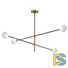 Люстра на штанге Delight Collection Bistro Globe 9389P/4 black/gold