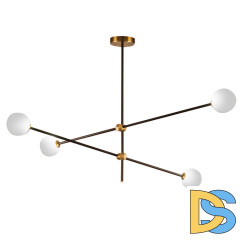 Люстра на штанге Delight Collection Bistro Globe 9389P/4 black/gold