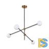 Люстра на штанге Delight Collection Bistro Globe 9389P/4 black/gold