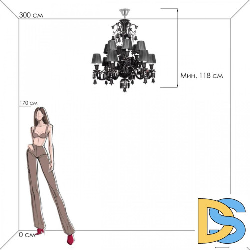 Подвесная люстра Loft IT Zenith 10210/12 Black