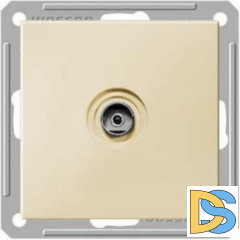 Розетка телевизионная оконечная ТV, Бежевый, серия Wessen 59, Schneider Electric