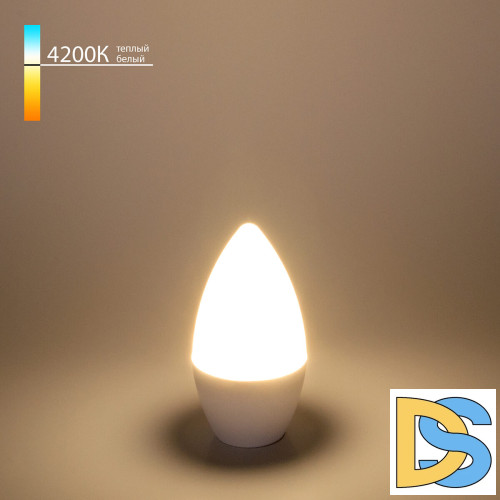 Лампа светодиодная Elektrostandard E14 6W 4200K свеча матовая 4690389051210