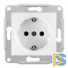Розетка 1-ая электрическая, с заземлением, Белый, серия Sedna, Schneider Electric
