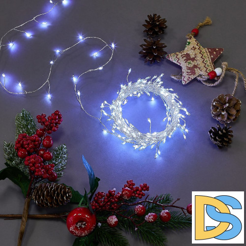 Гирлянда Роса Uniel ULD-S0500-125/DTA WHITE IP20 DEWDROP UL-00012121