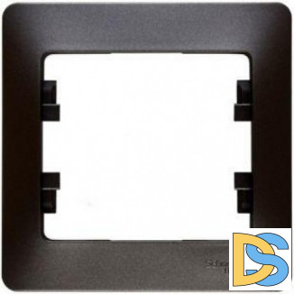 Рамка 1-ая (одинарная), Графит, серия Glossa, Schneider Electric