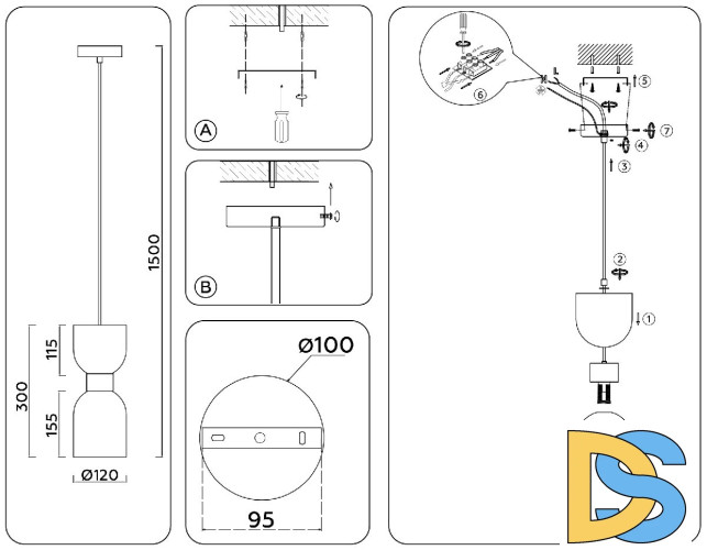 Подвесной светильник Ambrella Light High Light Heigh Light LH56081