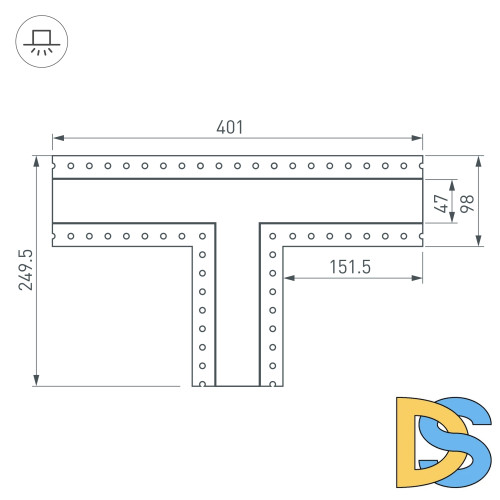 Тройник Arlight SL-LINIA45-FANTOM 030107