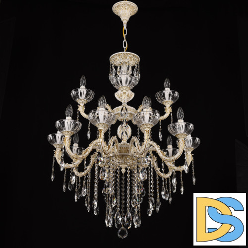 Подвесная люстра Bohemia Ivele Crystal AL79101/10+5/250/2D B WMG P Clear/M-1H