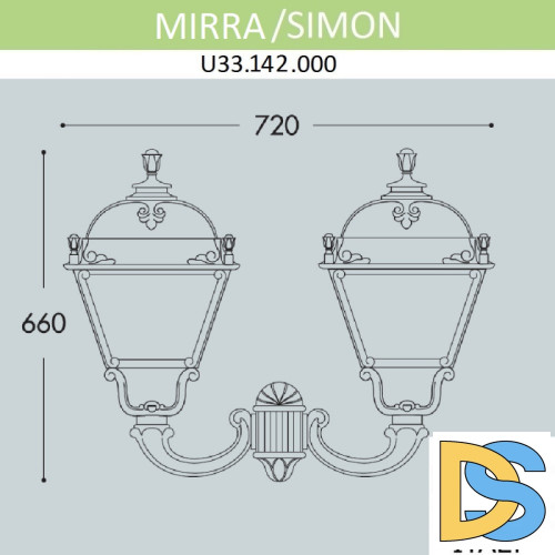 Уличный настенный светильник Fumagalli U33.142.000.AXH27