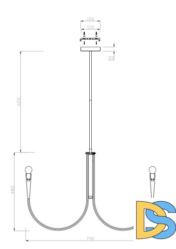 Люстра на штанге Freya Branches FR5253PL-08N