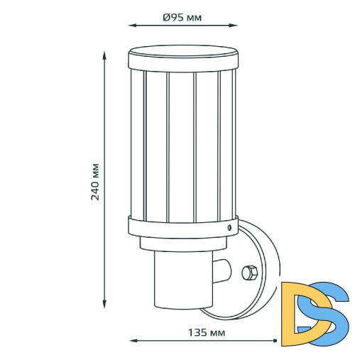 Уличный настенный светильник Gauss Vega GD021