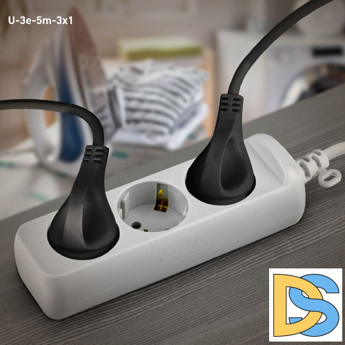 Удлинитель электрический Эра U-3e-5m-3x1 Б0028371