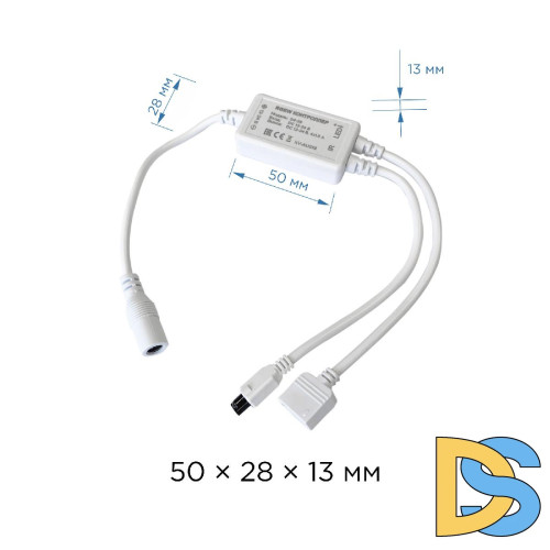 Контроллер для светодиодной ленты RGBW Apeyron 72Вт 12-24В 4*15A/канал IP20 пульт, DC-коннектор для входа, 5-игольчатый коннектор для выхода 04-29