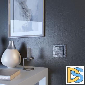 Выключатель двухклавишный (серебряный) W1220006