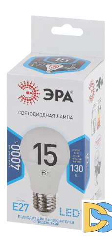 Лампа светодиодная Эра E27 15W 4000K LED A60-15W-840-E27 Б0033183