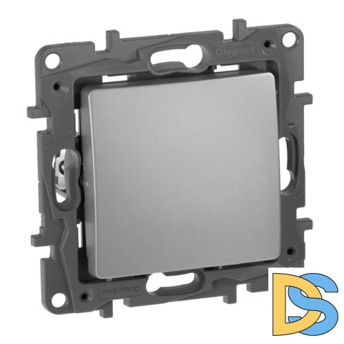 Выключатель одноклавишный Legrand Etika 10A 250V алюминий 672401