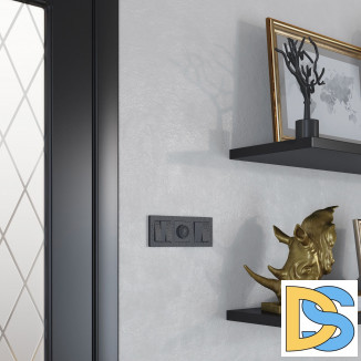 Рамка на 3 поста (черный) W0032408