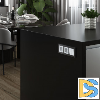 Рамка на 3 поста (черный) W0032408