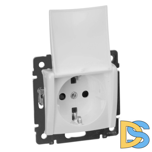 Розетка 2К+3 Legrand Valena 16A 250V с/з с крышкой винтовой зажим белый 774422