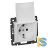 Розетка 2К+3 Legrand Valena 16A 250V с/з с крышкой винтовой зажим белый 774422