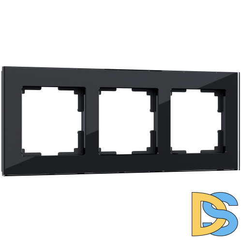 Рамка на 3 поста Werkel Favorit (черный,стекло) W0031108