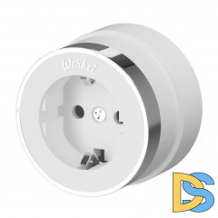 Розетка с заземлением (белый матовый/хром) W5871050