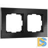 Рамка на 2 поста Werkel Aluminium (черный алюминий) W0021708