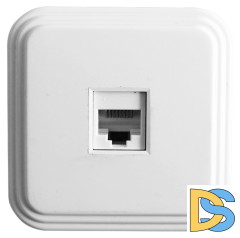 Розетка компьютерная 1-местная Stekker PST00-21-20 (РК8-01) RJ-45 IP20 белый 39706