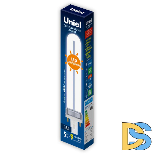 Лампа светодиодная Uniel LED-PL-5W/4000K/G23/FR PLZ03WH UL-00005661