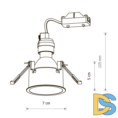 Встраиваемый светильник Nowodvorski Cup Gold 10791