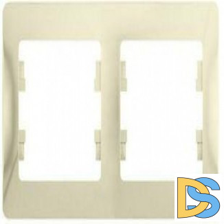 Рамка 2-ая (двойная), Молочный, серия Glossa, Schneider Electric