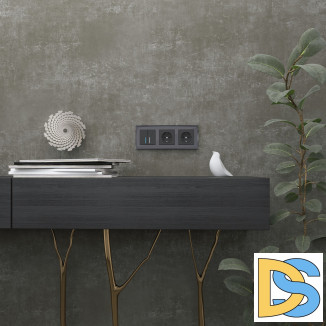 Рамка на 3 поста (черный) W0031208