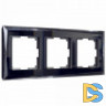 Рамка на 3 поста (черный) W0031208