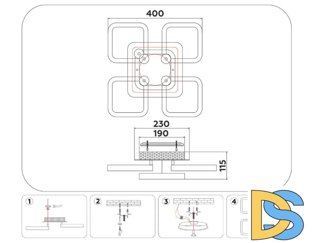 Потолочная люстра Ambrella Light Acrylica Original FA3861