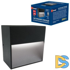 Уличный настенный светодиодный светильник (UL-00006804) Uniel ULU-S03A-3W/4000K IP54 Black