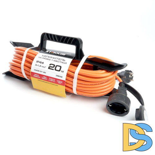 Удлинитель-шнур на рамке 1-местный Feron HM05-01-20 39632