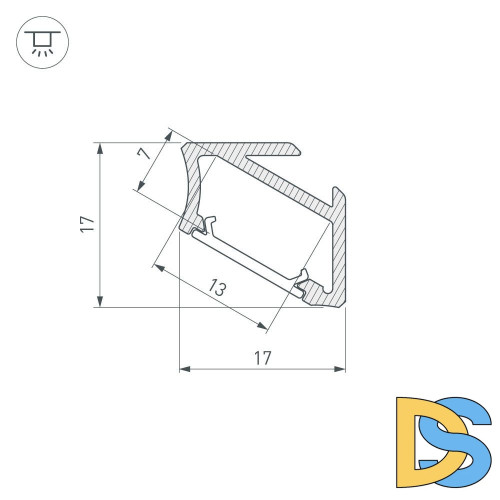 Алюминиевый профиль Arlight ALM-V60-2020 ANOD Black 026694(1)
