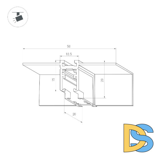 Коннектор угловой Arlight MAG-MICROCOSM-CON-FDW-L90-INT (BK, внутренний) 044525