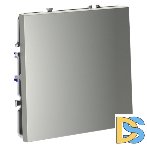 Выключатель встраиваемый VOLTUM S70 одноклавишный 10А, (сталь)