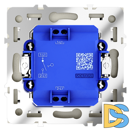 Выключатель встраиваемый VOLTUM S70 одноклавишный 10А, (сталь)