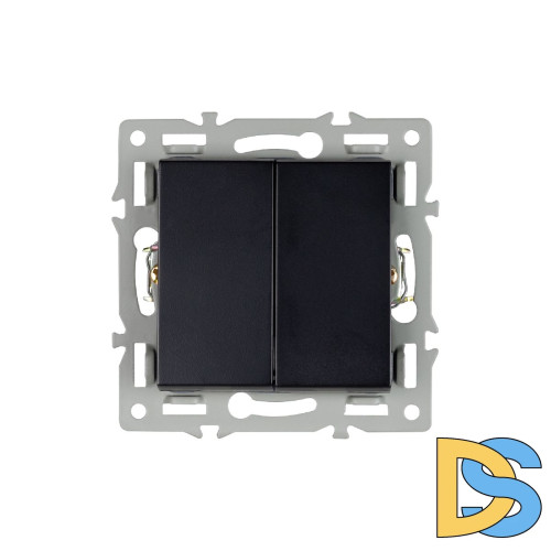 Механизм выключателя двухклавишный непроходной Arlight SWT-MK02-PL-BK (250V, 16A) 043725