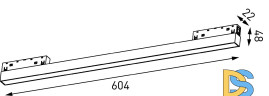 Трековый магнитный линейный светильник SWG SY-LINK-600-BL-24-WW 016836