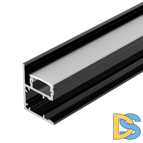 Алюминиевый профиль Arlight WALL-2228-2000 ANOD BLACK 050488