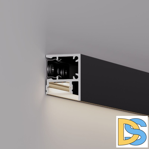 Алюминиевый профиль Arlight WALL-2228-2000 ANOD BLACK 050488